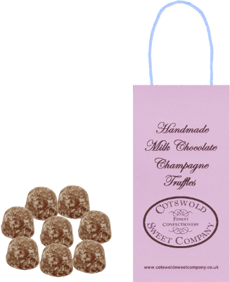 Milk Chocolate Champagne Truffles Boutique Bag