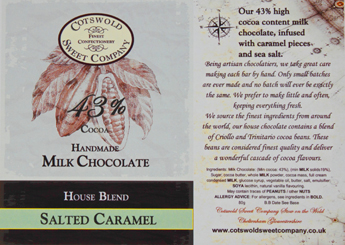 Handmade Milk Salted Caramel Chocolate Bar