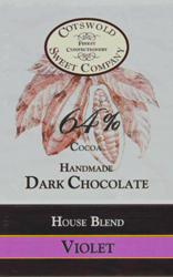 Handmade Dark Chocolale Violet Bar